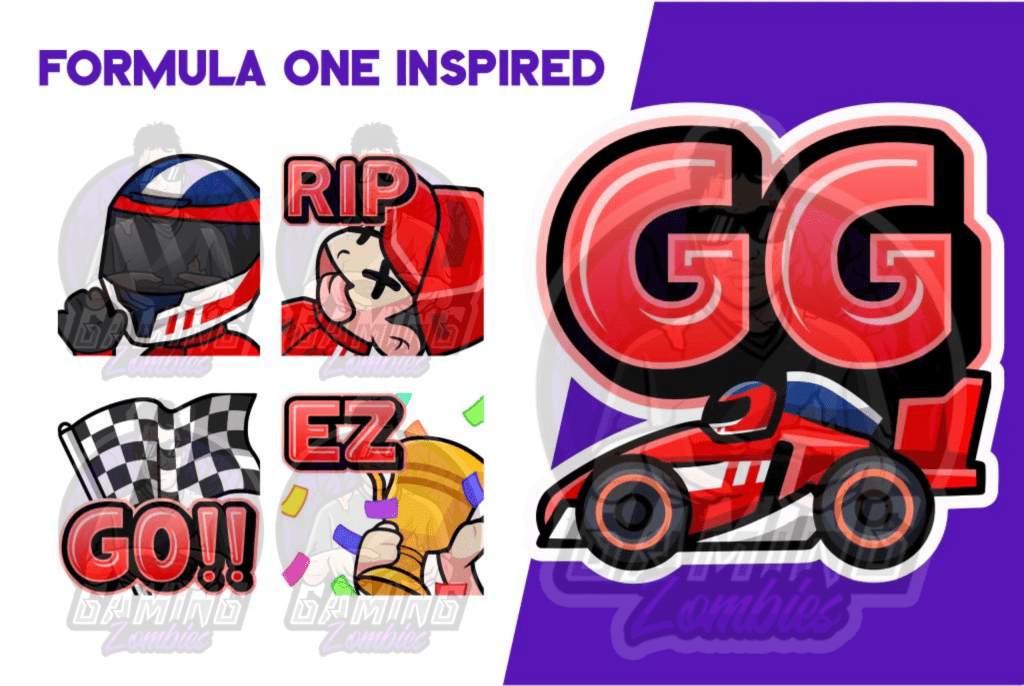 Formula One Inspired Emote Pack Emotes Store