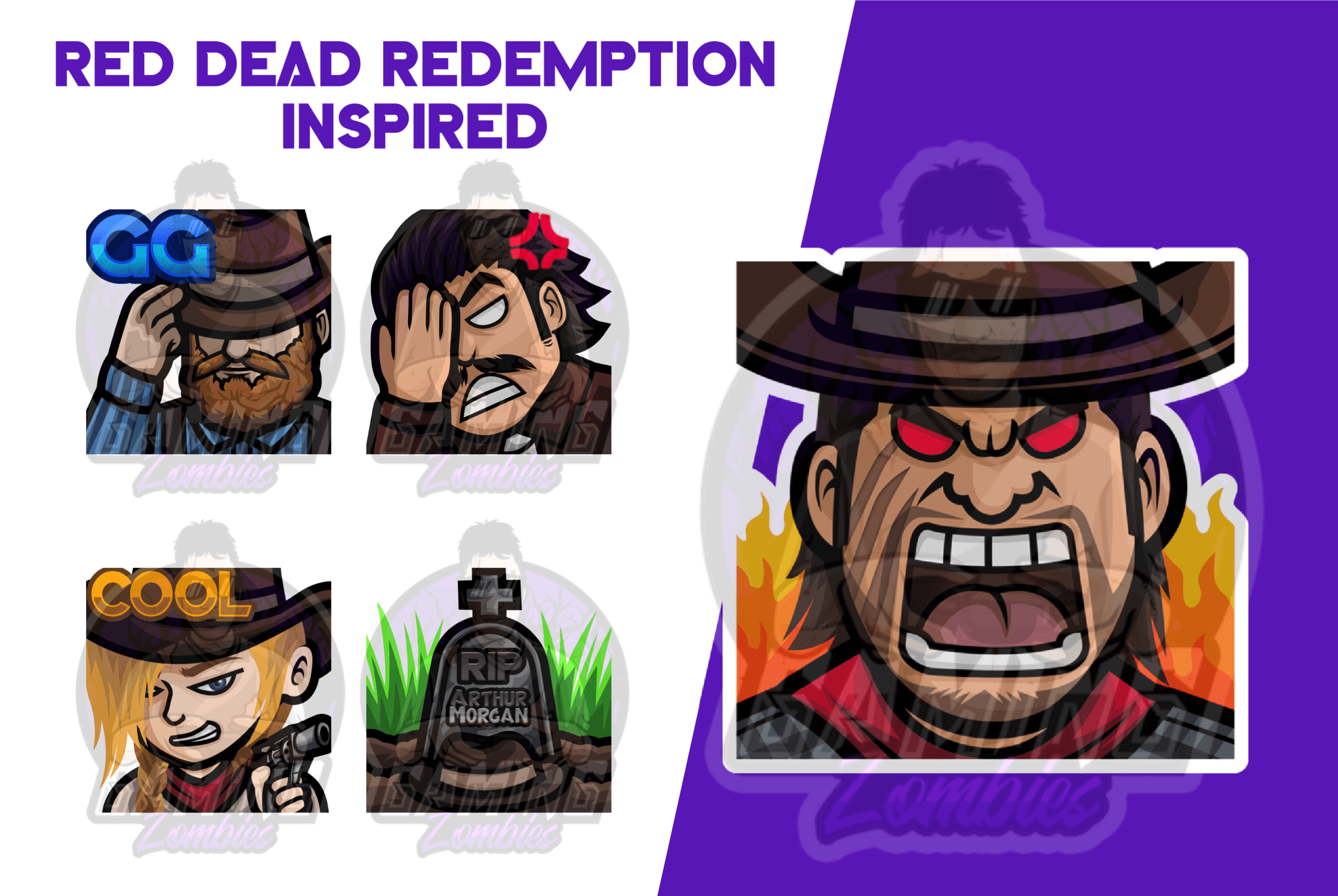 Red Dead Redemption Inspired Emote Pack - Emotes Store